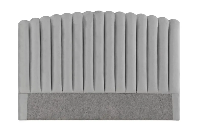 Davia Sengegavl 160 cm - Lysegrå/Fløyel - Møbler - Senger - Sengetilbehør & sengegavl - Sengegavl