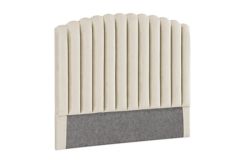 Davia Sengegavl Fløyel 140 cm - Beige / Lys - Møbler - Senger - Sengetilbehør & sengegavl - Sengegavl