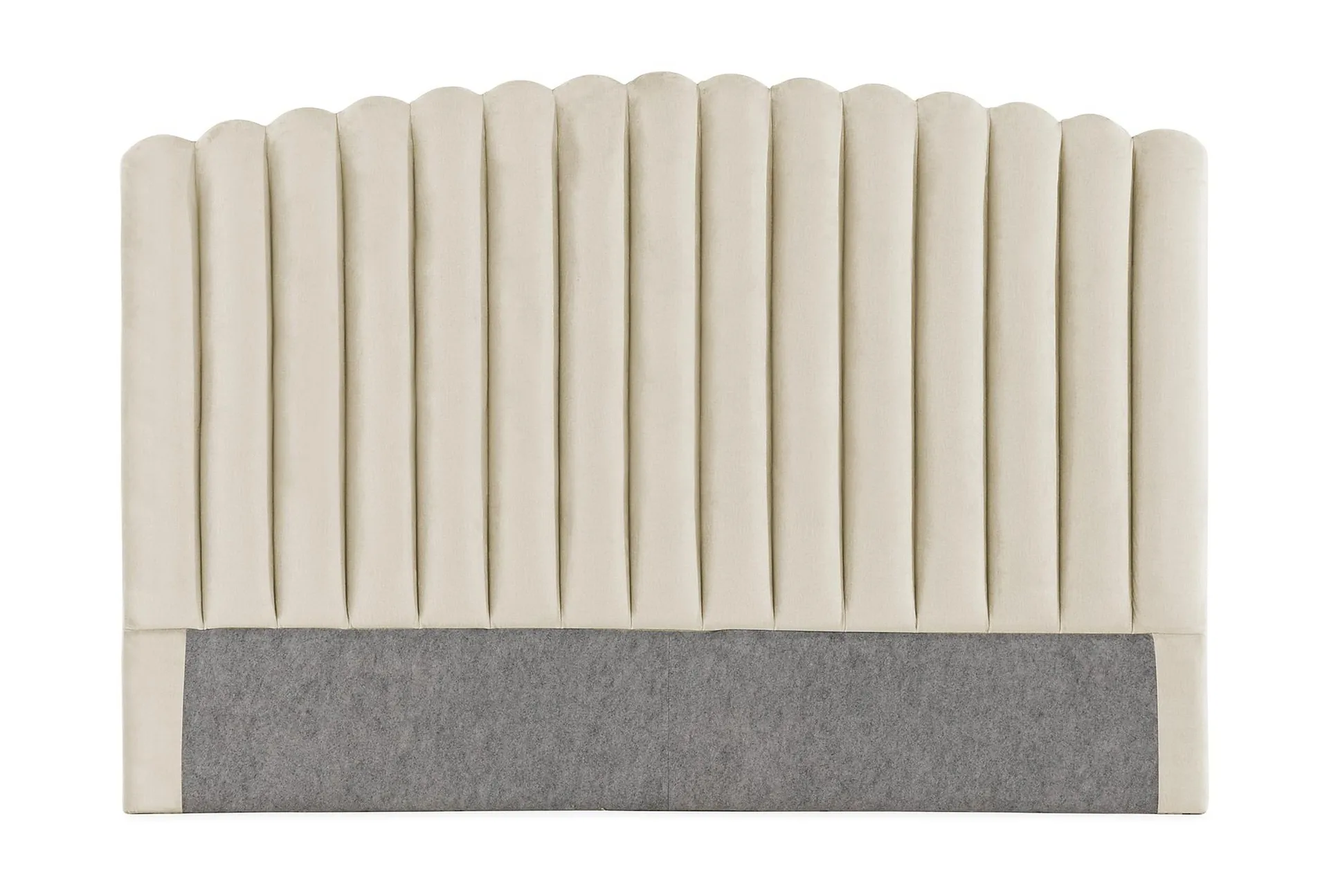 Davia Sengegavl Fløyel 160 cm - Beige