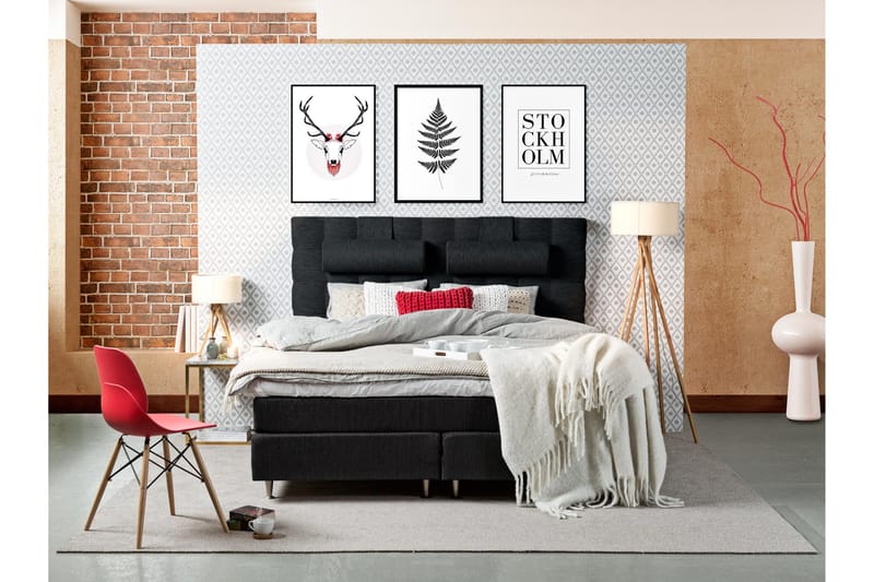 Drömsk Sengegavl 160 cm - Svart - Møbler - Senger - Sengetilbehør & sengegavl - Sengegavl