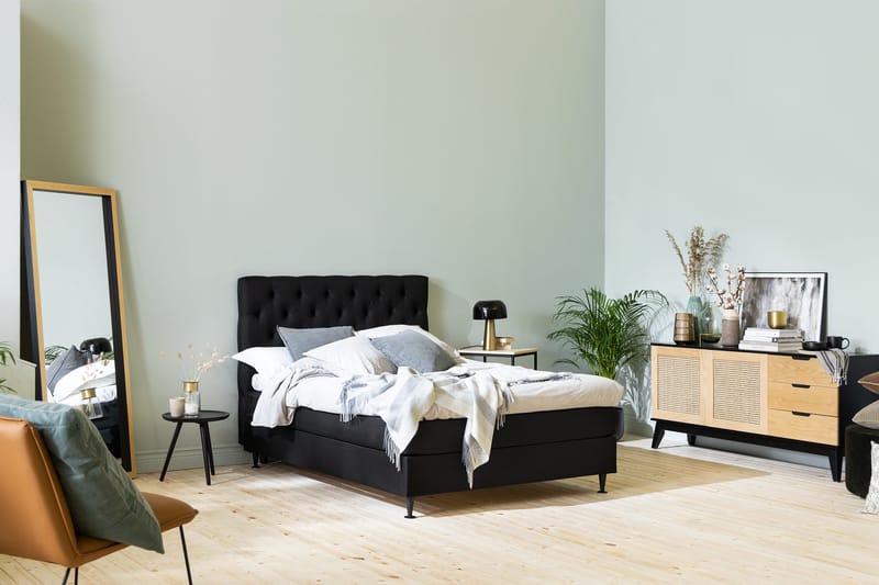 Ella Sengegavl Dypheftet 120cm - Svart - Møbler - Senger - Sengetilbehør & sengegavl - Sengegavl