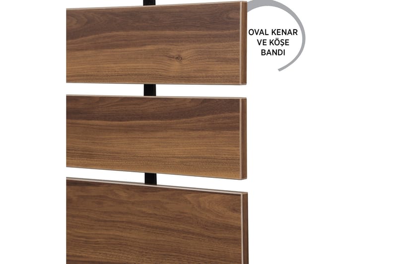 Feldene Sengegavl - Valnøtt - Møbler - Senger - Sengetilbehør & sengegavl - Sengegavl