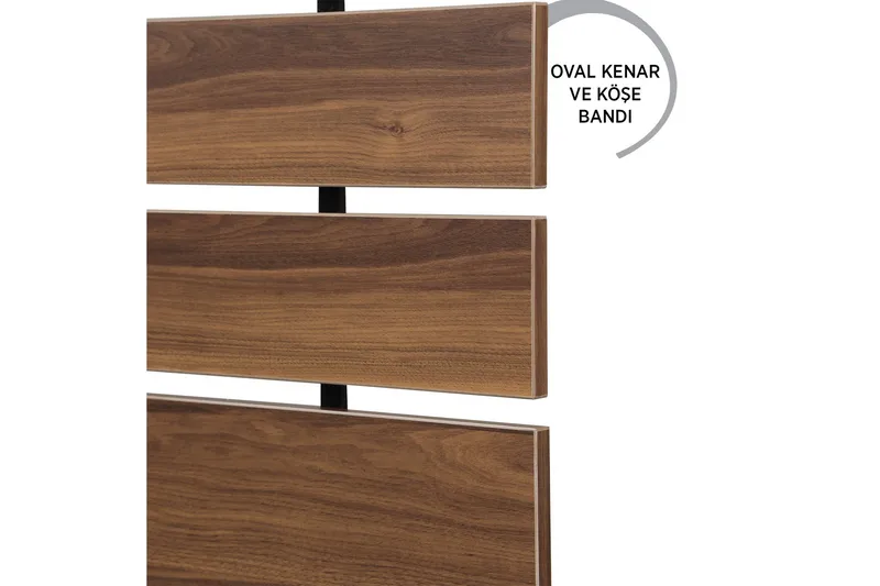 Feldene Sengegavl - Valnøtt - Møbler - Senger - Sengetilbehør & sengegavl - Sengegavl