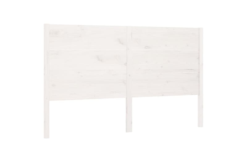 Sengegavl hvit 141x4x100 cm heltre furu - Hvit - Møbler - Senger - Sengetilbehør & sengegavl - Sengegavl