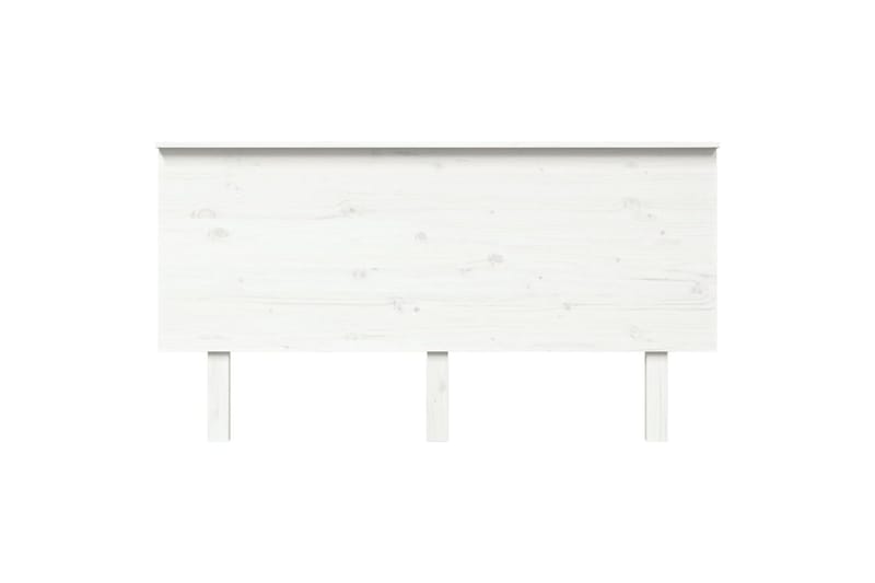 Sengegavl hvit 154x6x82,5 cm heltre furu - Hvit - Sengegavl