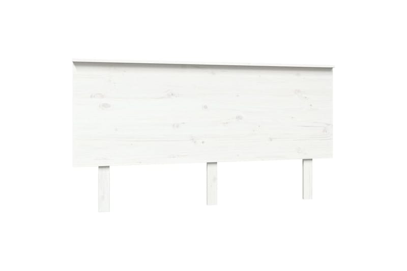 Sengegavl hvit 154x6x82,5 cm heltre furu - Hvit - Sengegavl