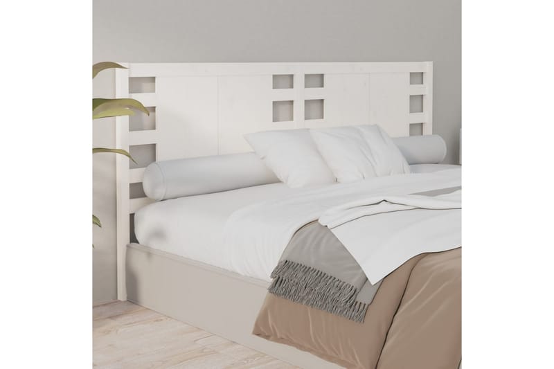 Sengegavl hvit 156x4x100 cm heltre furu - Hvit - Møbler - Senger - Sengetilbehør & sengegavl - Sengegavl