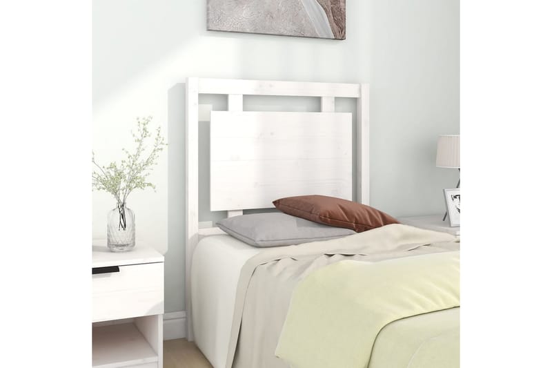 Sengegavl hvit 80,5x4x100 cm heltre furu - Hvit - Møbler - Senger - Sengetilbehør & sengegavl - Sengegavl