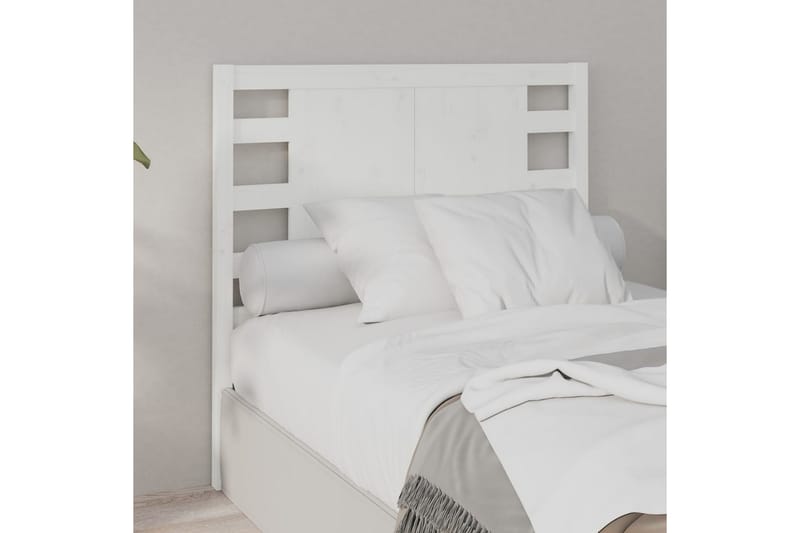 Sengegavl hvit 81x4x100 cm heltre furu - Hvit - Møbler - Senger - Sengetilbehør & sengegavl - Sengegavl