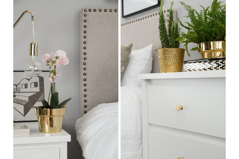 Jolie Sengegavl 185x120 cm Lav - Beige - Møbler - Senger - Sengetilbehør & sengegavl - Sengegavl