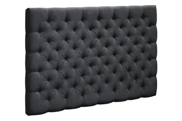 Joluma Polstret Sengegavl & Hodegavl 160 cm i Stoff med Knapper - Svart - Møbler - Senger - Sengetilbehør & sengegavl - Sengegavl