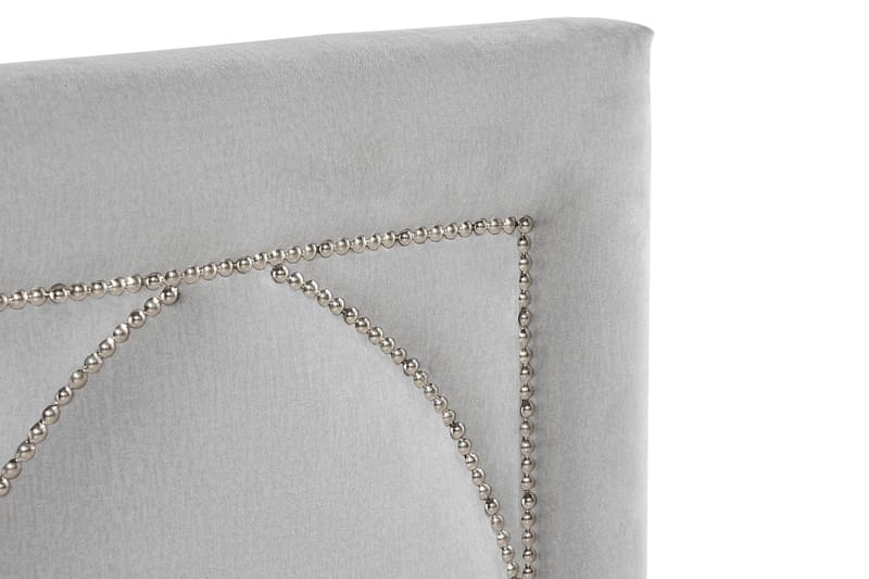 Leva Sengegavl 120 cm - Lysgrå/Fløyel - Møbler - Senger - Sengetilbehør & sengegavl - Sengegavl