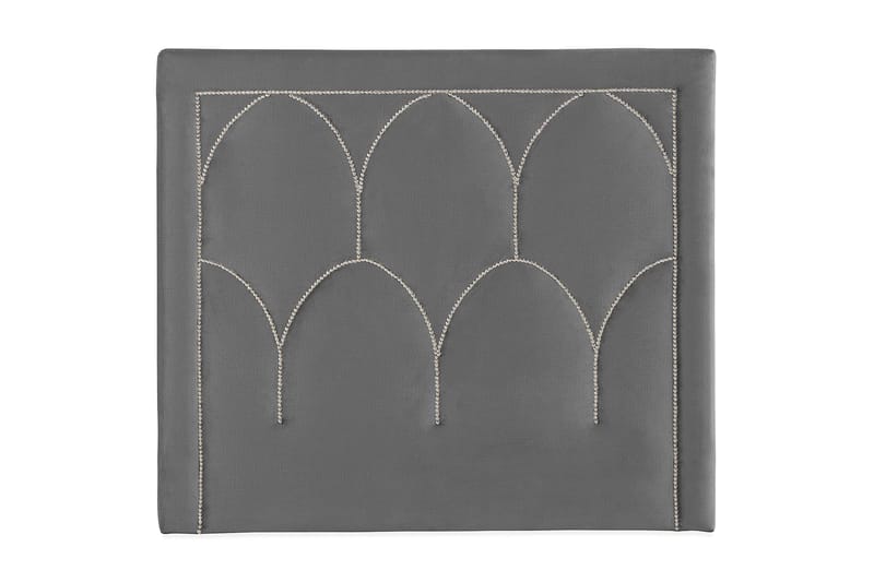 Leva Sengegavl 120 cm - Mørkgrå/Fløyel - Møbler - Senger - Sengetilbehør & sengegavl - Sengegavl