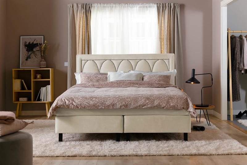 Leva Sengegavl 120cm - Beige/Fløyel - Møbler - Senger - Sengetilbehør & sengegavl - Sengegavl