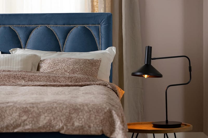 Leva Sengegavl 140 cm - Mørkblå/Fløyel - Møbler - Senger - Sengetilbehør & sengegavl - Sengegavl