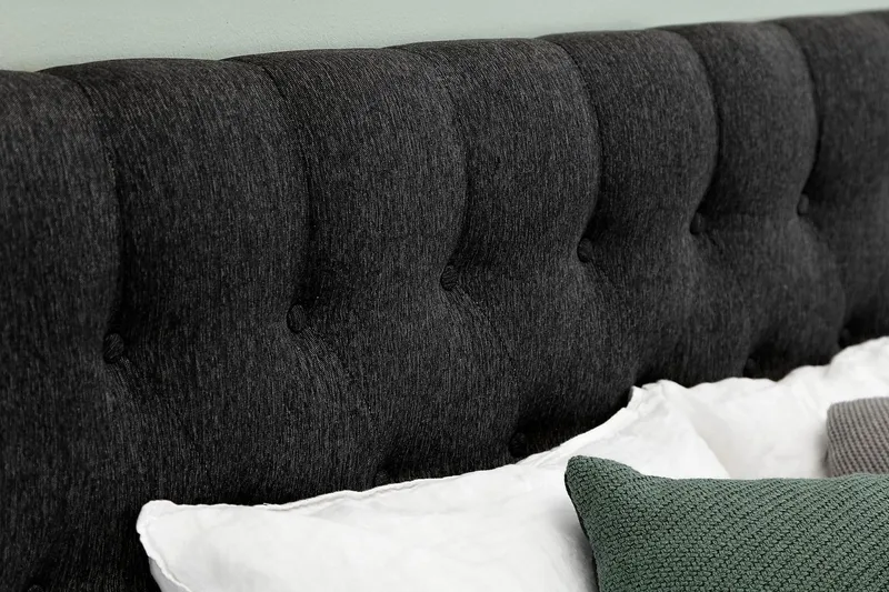 Lucky Diamant Sengegavl 160 cm - Svart/Grå - Møbler - Senger - Sengetilbehør & sengegavl - Sengegavl