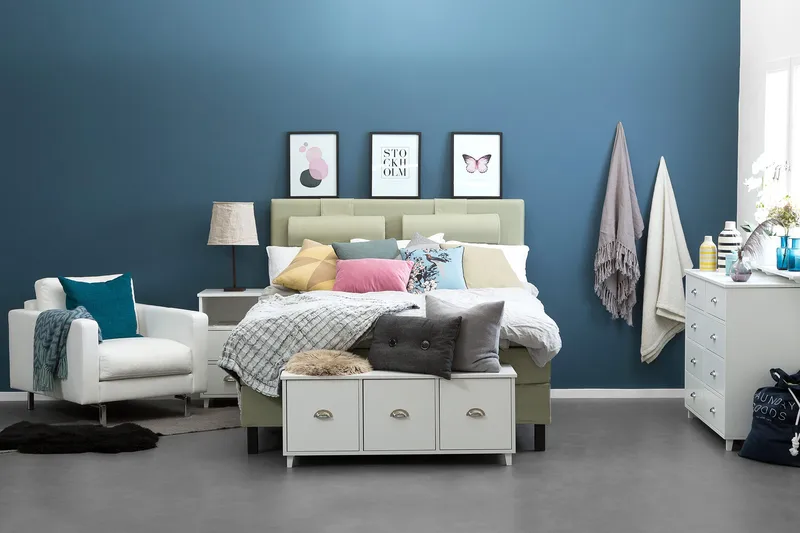 Lucky Sengegavl Glatt 150 cm - Grønn - Møbler - Senger - Sengetilbehør & sengegavl - Sengegavl