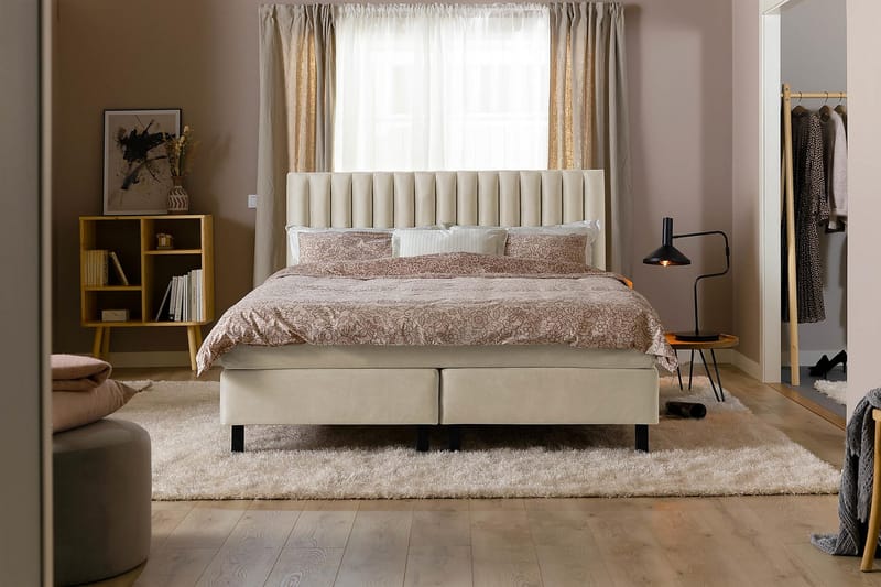 Rakel Sengegavl 120cm - Beige/Fløyel - Møbler - Senger - Sengetilbehør & sengegavl - Sengegavl