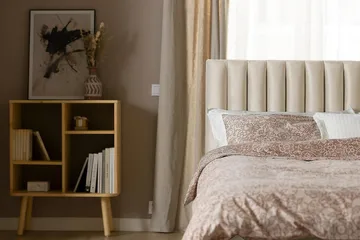 Rakel Sengegavl 140cm - Beige/Fløyel - Møbler - Senger - Sengetilbehør & sengegavl - Sengegavl