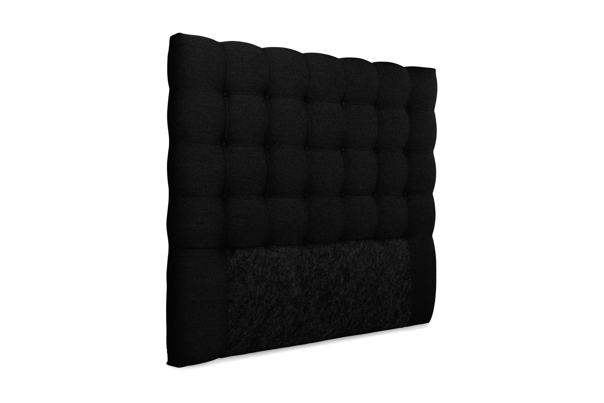 Royal Sengegavl med Knapper 140 cm - Svart - Møbler - Senger - Sengetilbehør & sengegavl - Sengegavl