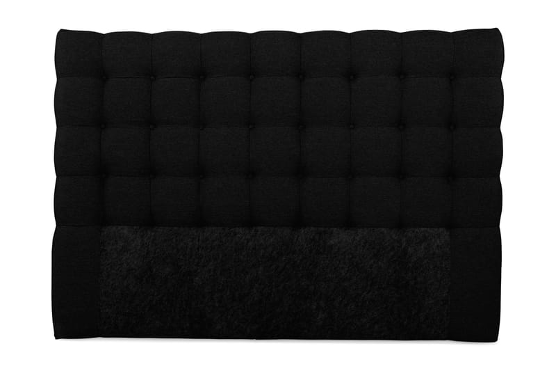 Royal Sengegavl med Knapper 160 cm - Svart - Møbler - Senger - Sengetilbehør & sengegavl - Sengegavl