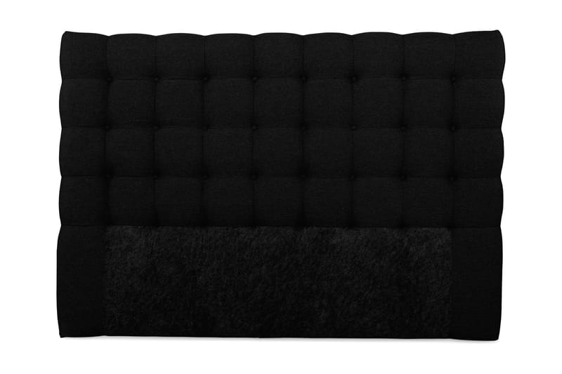 Royal Sengegavl med Knapper 180 cm - Svart - Møbler - Senger - Sengetilbehør & sengegavl - Sengegavl