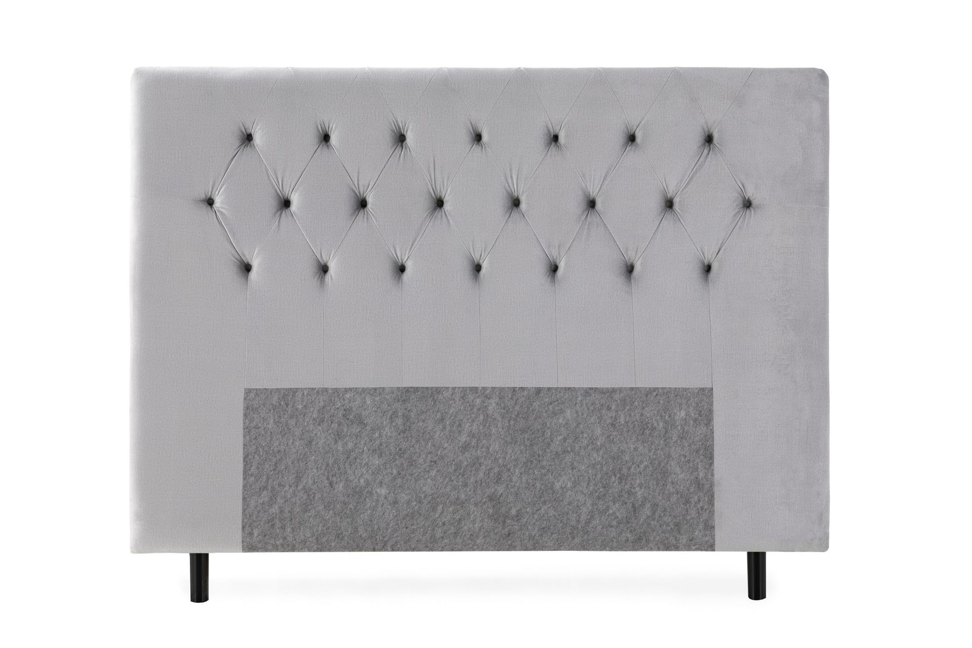 Royal Velvet Sengegavl 160 cm - Lysegrå Fløyel