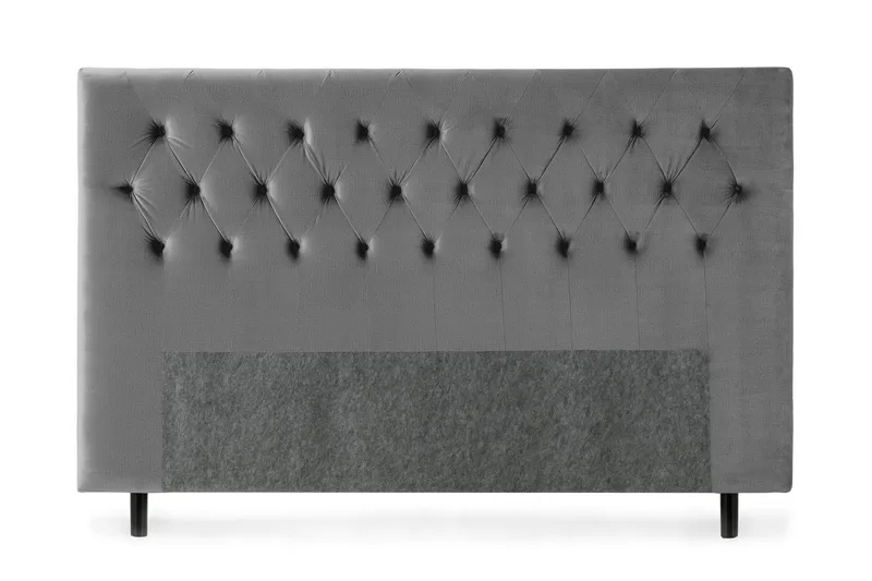 Royal Velvet Sengegavl 160 cm - Mørkegrå Fløyel - Møbler - Senger - Sengetilbehør & sengegavl - Sengegavl