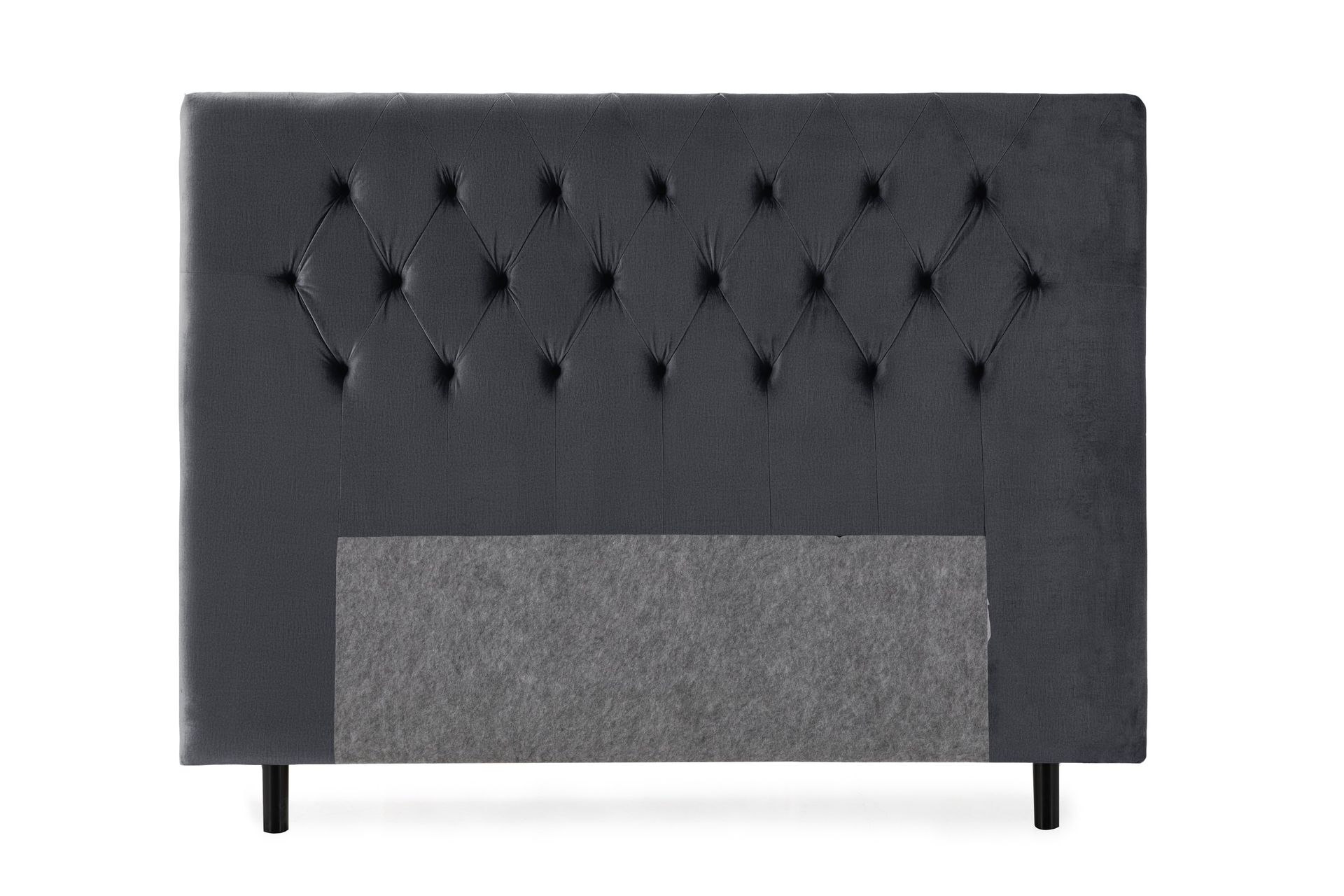 Royal Velvet Sengegavl 180 cm - Svart Fløyel