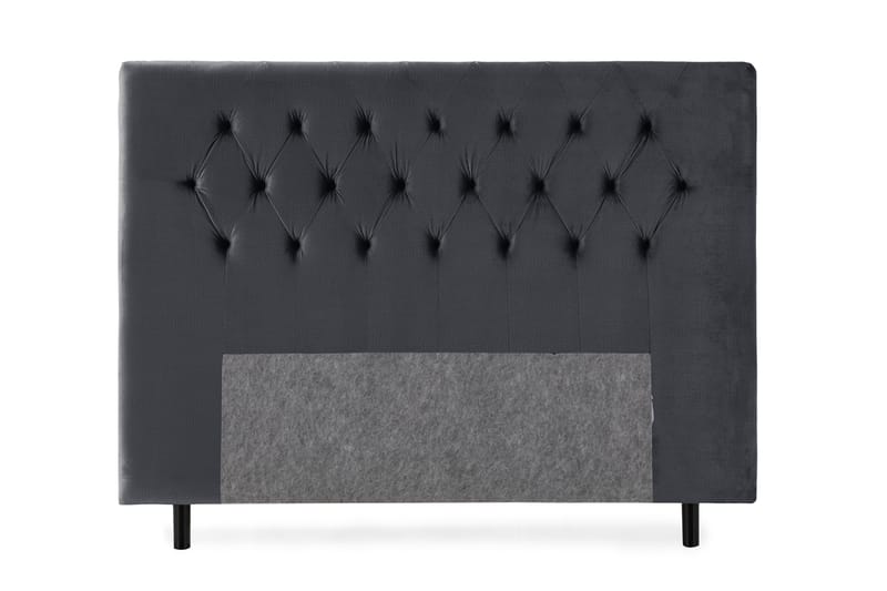 Royal Velvet Sengegavl  180 cm, Svart Fløyel