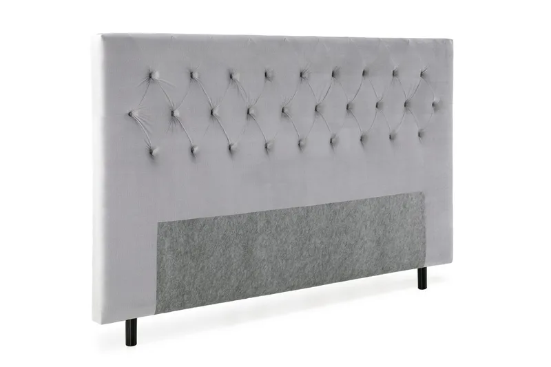 Royal Velvet Sengegavl 210 - Lysegrå Fløyel - Møbler - Senger - Sengetilbehør & sengegavl - Sengegavl