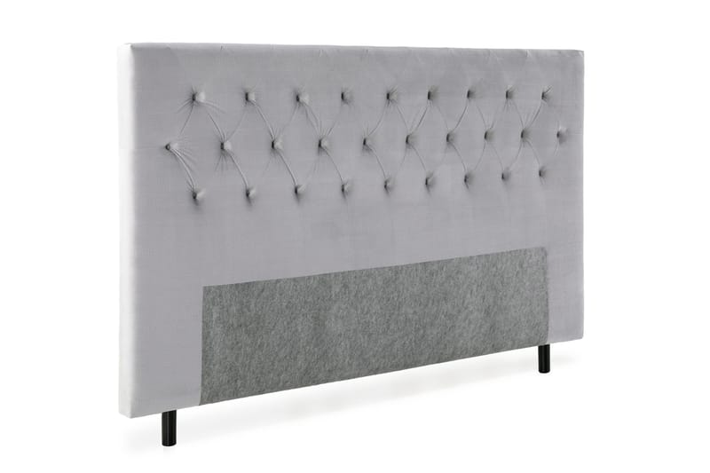 Royal Velvet Sengegavl 210 - Lysegrå Fløyel - Møbler - Senger - Sengetilbehør & sengegavl - Sengegavl