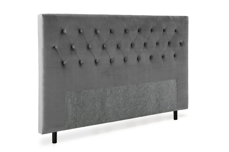 Royal Velvet Sengegavl 210 - Mørkegrå Fløyel - Møbler - Senger - Sengetilbehør & sengegavl - Sengegavl