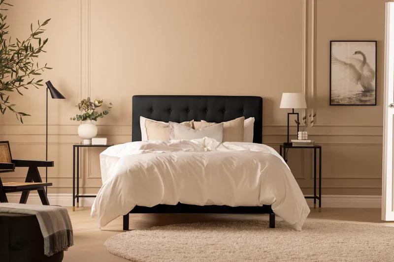 Scarlett Glatt gavl 90 - Svart - Møbler - Senger - Sengetilbehør & sengegavl - Sengegavl