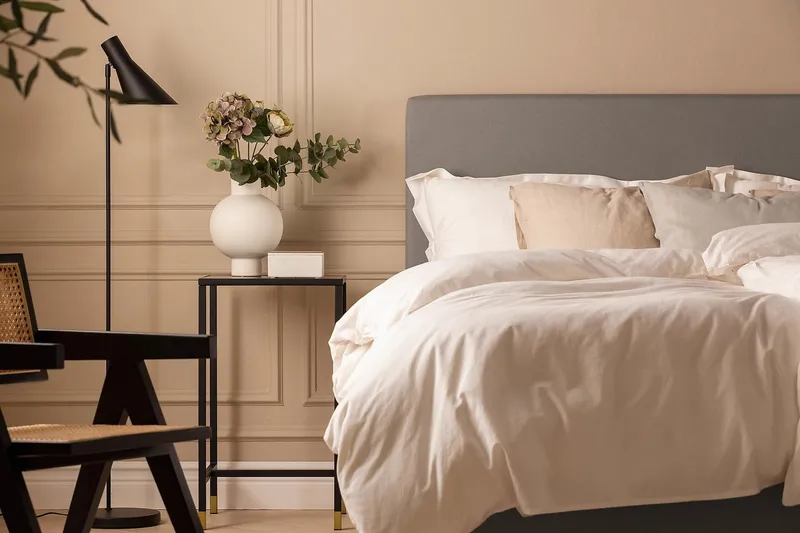 Scarlett Knappet gavl 120 - Grå - Møbler - Senger - Sengetilbehør & sengegavl - Sengegavl