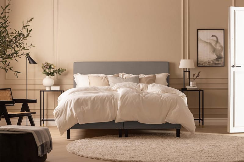 Scarlett Knappet gavl 120 - Grå - Møbler - Senger - Sengetilbehør & sengegavl - Sengegavl