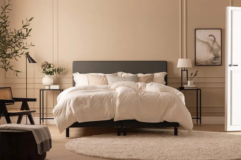 Scarlett Knappet gavl 120 - Mørkegrå - Møbler - Senger - Sengetilbehør & sengegavl - Sengegavl