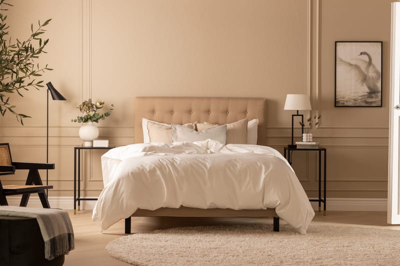Scarlett Knappet gavl 140 - Beige - Møbler - Senger - Sengetilbehør & sengegavl - Sengegavl