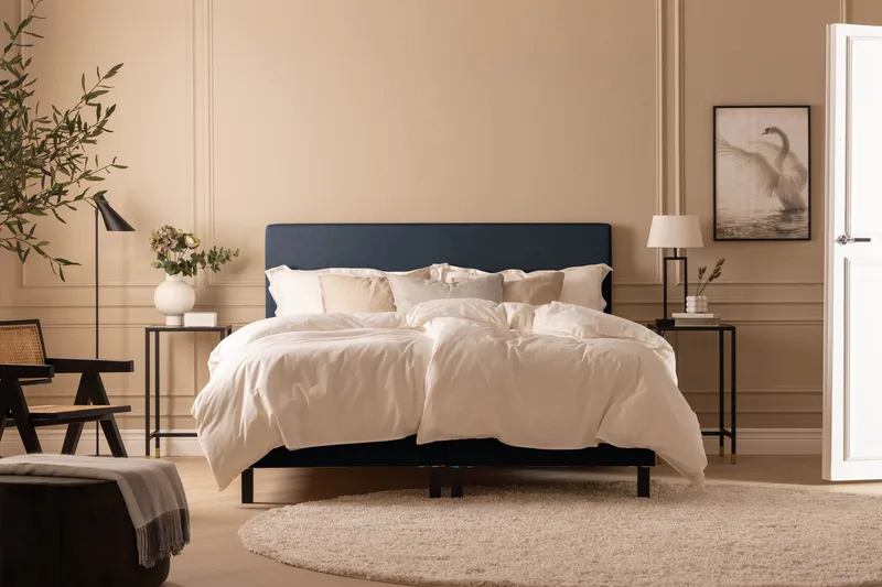 Scarlett Knappet gavl 140 - Blå - Møbler - Senger - Sengetilbehør & sengegavl - Sengegavl