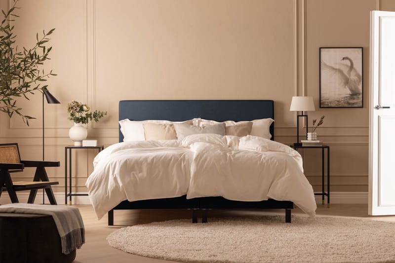 Scarlett Knappet gavl 140 - Blå - Møbler - Senger - Sengetilbehør & sengegavl - Sengegavl