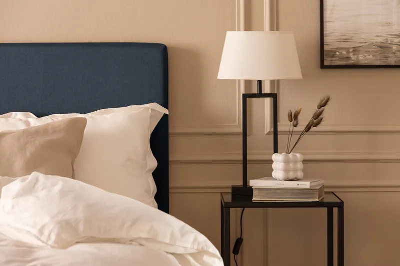 Scarlett Knappet gavl 140 - Blå - Møbler - Senger - Sengetilbehør & sengegavl - Sengegavl