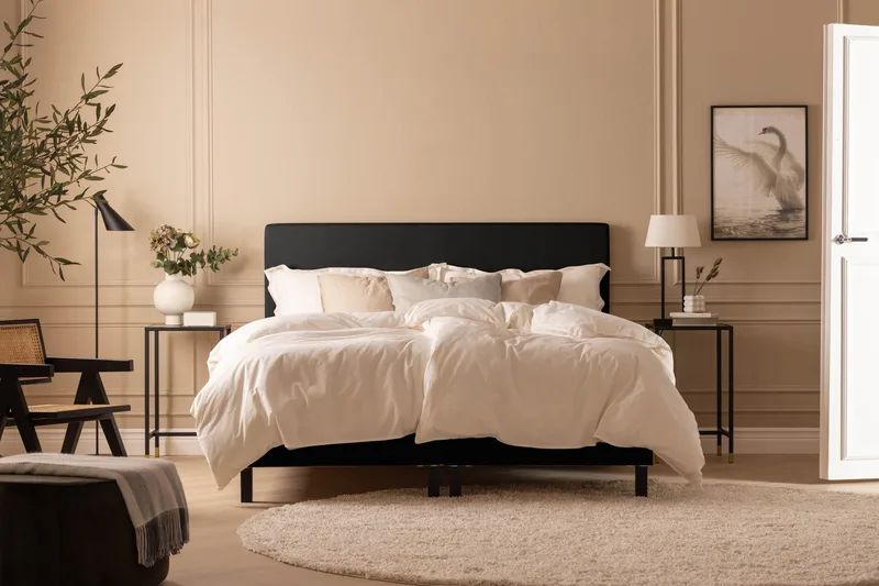 Scarlett Knappet gavl 90 - Svart - Møbler - Senger - Sengetilbehør & sengegavl - Sengegavl