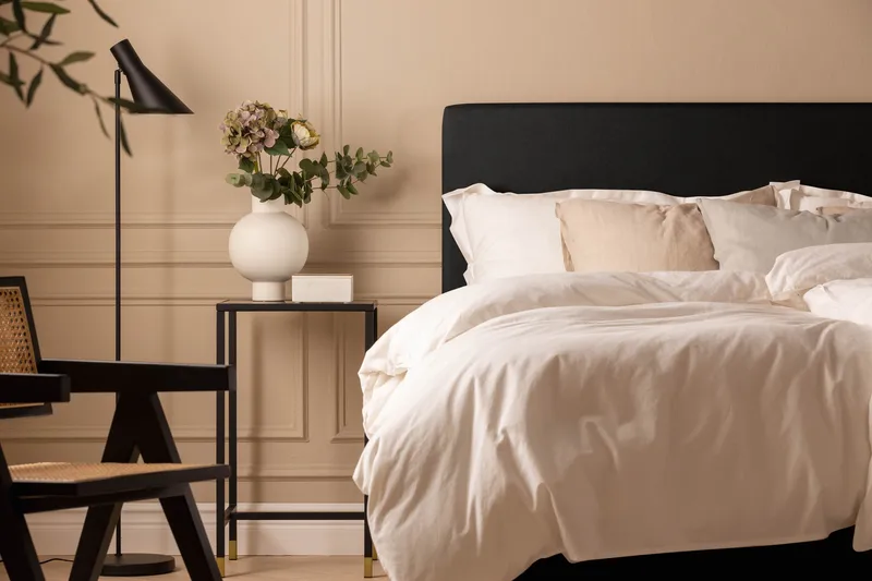 Scarlett Knappet gavl 90 - Svart - Møbler - Senger - Sengetilbehør & sengegavl - Sengegavl