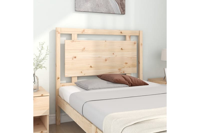 Sengegavl 105,5x4x100 cm heltre furu - Brun - Møbler - Senger - Sengetilbehør & sengegavl - Sengegavl