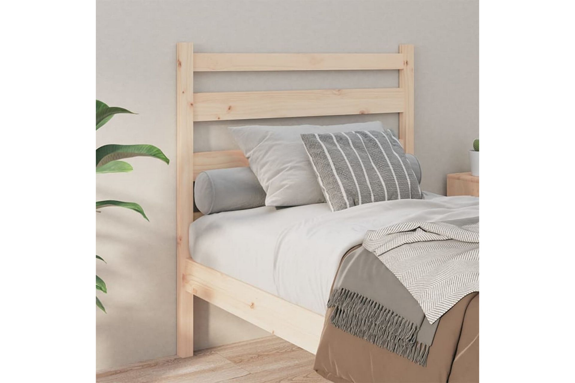 Sengegavl 106x4x100 cm heltre furu - Brun - Møbler - Senger - Sengetilbehør & sengegavl - Sengegavl