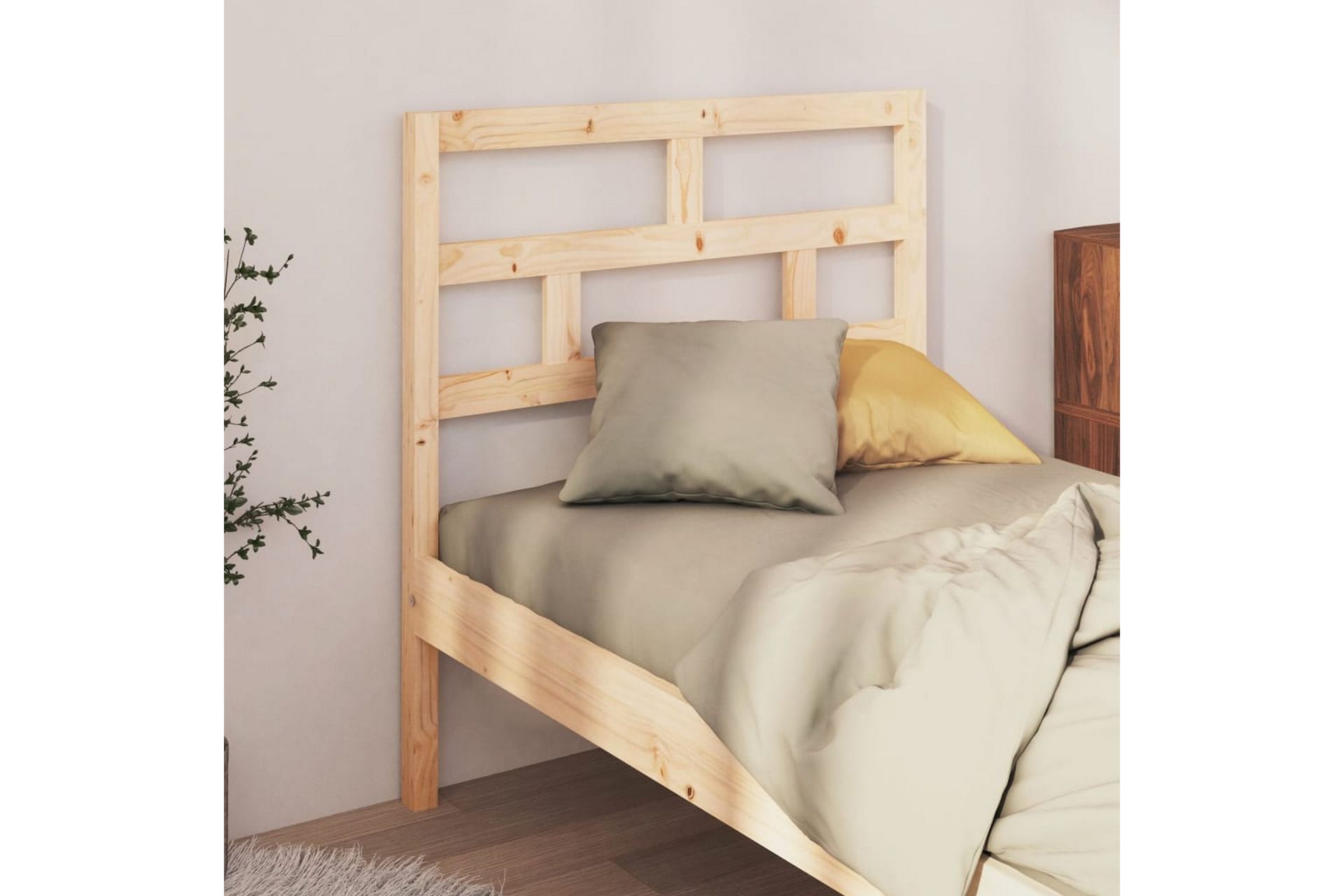 Sengegavl 81x4x100 cm heltre furu - Brun - Møbler - Senger - Sengetilbehør & sengegavl - Sengegavl