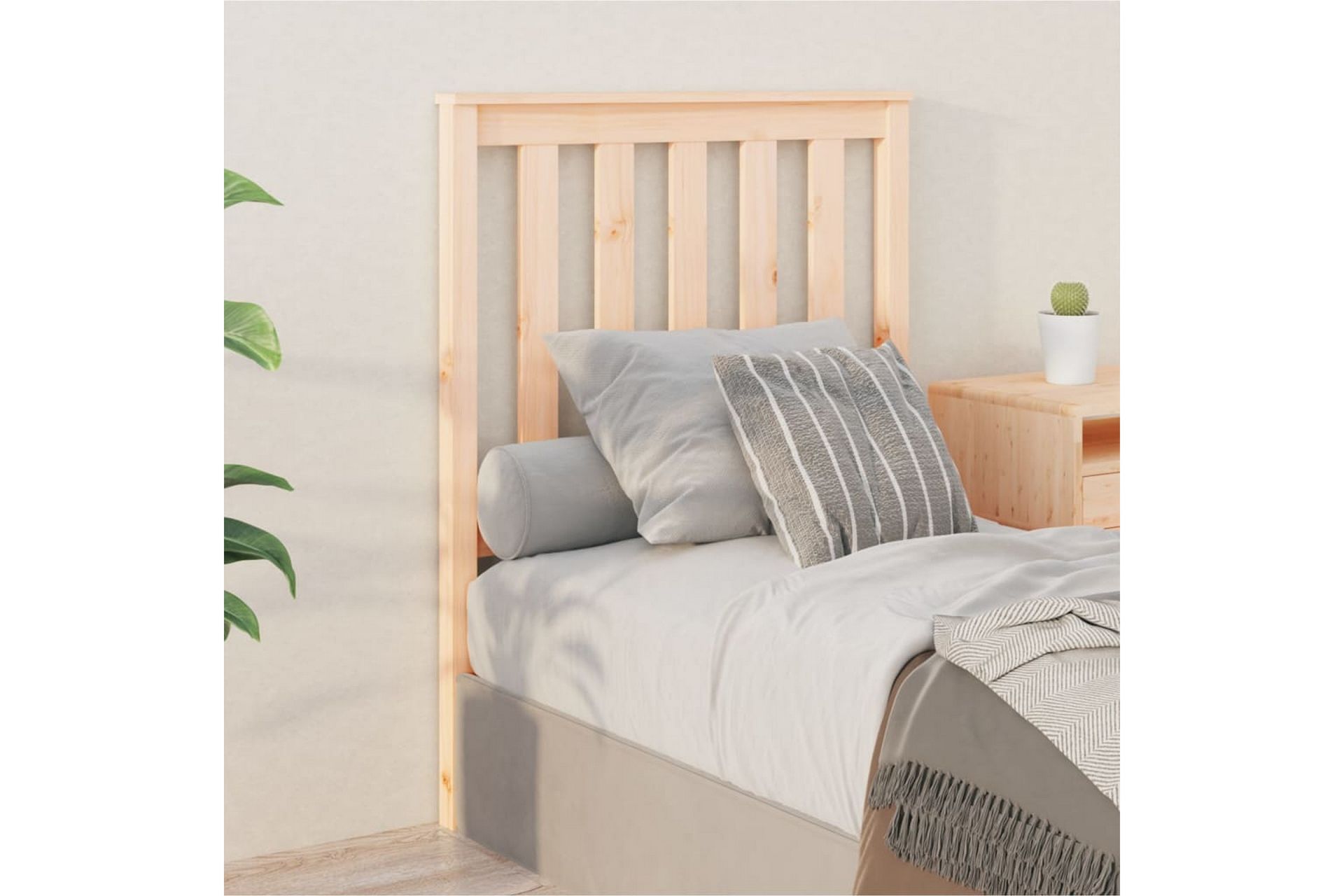 Sengegavl 81x6x101 cm heltre furu - Brun - Møbler - Senger - Sengetilbehør & sengegavl - Sengegavl