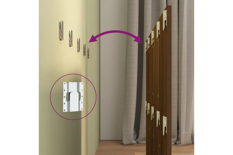 Sengegavl brun eik 120x1,5x80 cm konstruert tre - Brun - Møbler - Senger - Sengetilbehør & sengegavl - Sengegavl