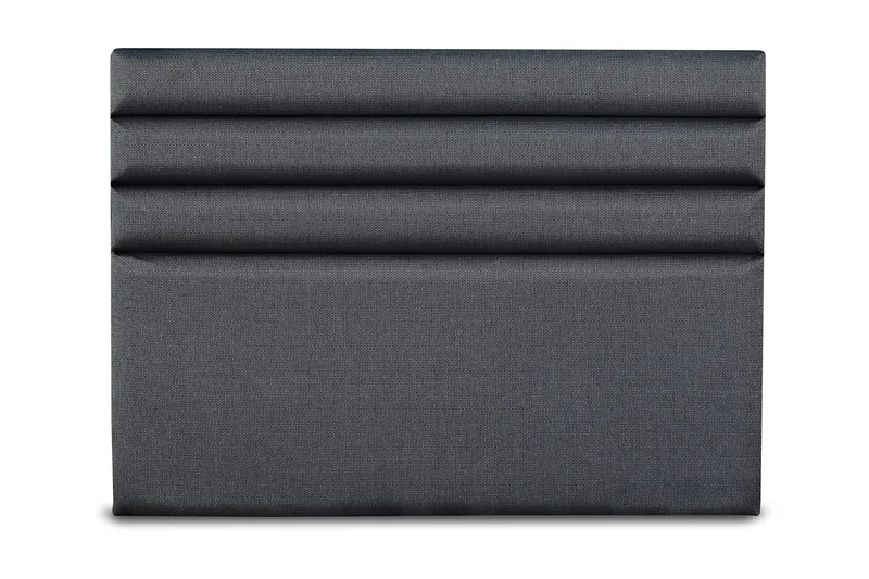 Sengegavl Dypstfitet Linjert 190 cm, Grå