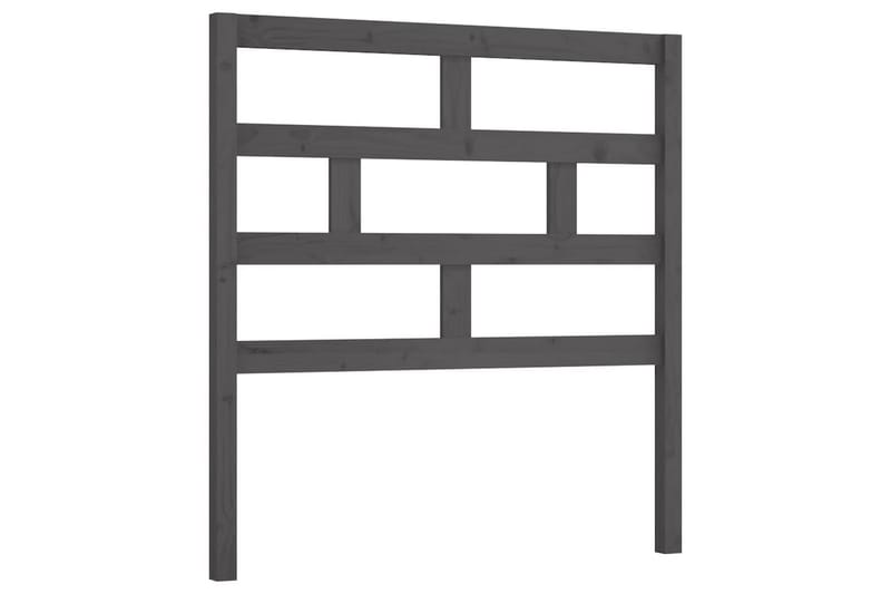 Sengegavl grå 106x4x100 cm heltre furu - Grå - Møbler - Senger - Sengetilbehør & sengegavl - Sengegavl